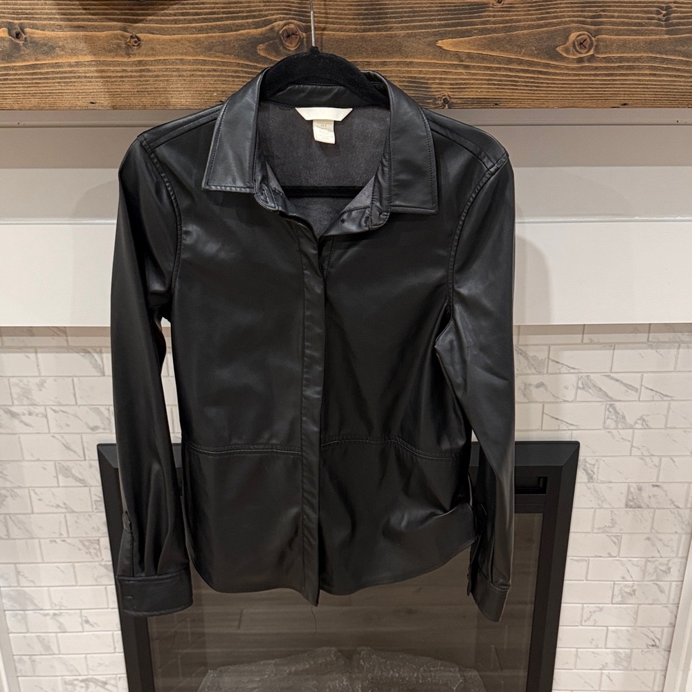 Black H&M  Women's faux Leather Jacket 2 for $20